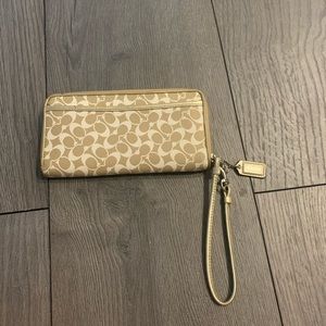 Gold Coach Wallet/Wristlet
